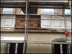 Mottbrand in Hausfassade