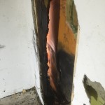 Durchgekohlter Pfosten