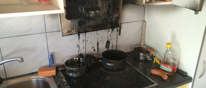 Nachkontrolle nach Küchenbrand