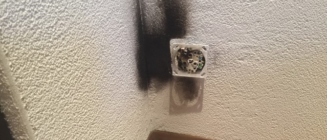 BMA Alarm wegen Steckdosenbrand