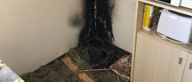 Brand in Küche